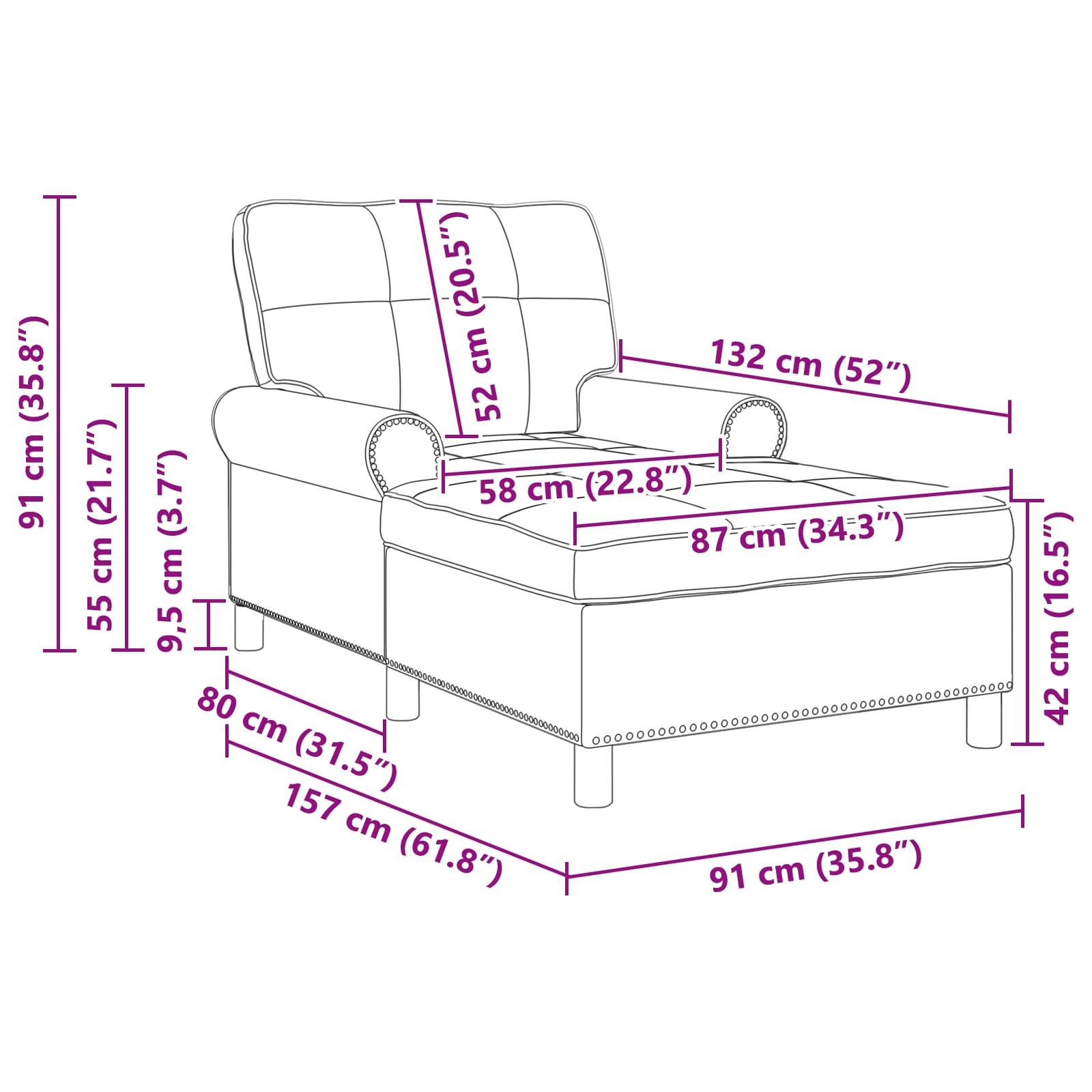 Lounge-Liege mit Kissen Hellgrau 91 x 157 x 91 cm Stoff