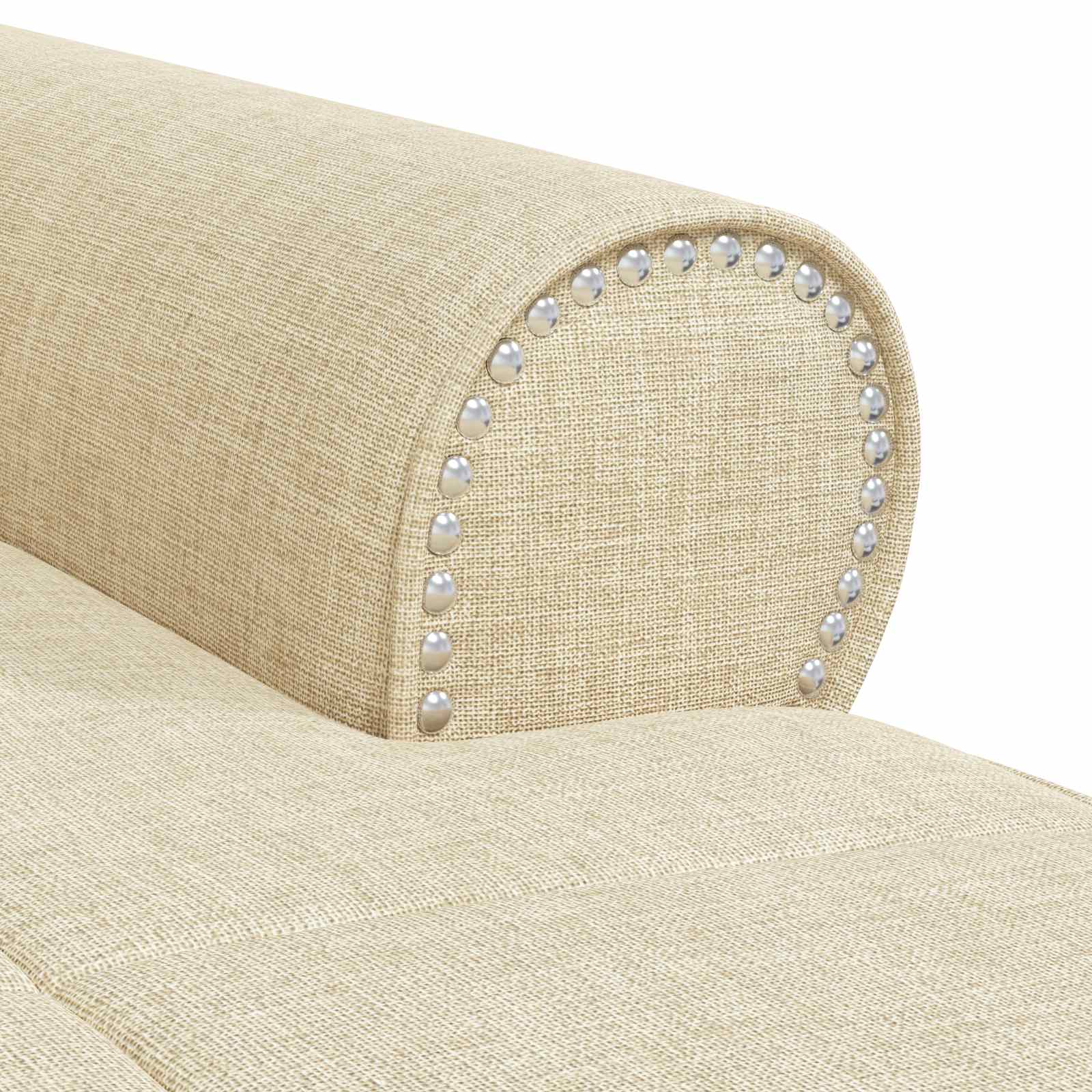Lounge-Liege mit Kissen Creme 91 x 157 x 91 cm Stoff