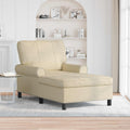 Lounge-Liege mit Kissen Creme 91 x 157 x 91 cm Stoff