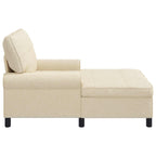 Lounge-Liege mit Kissen Creme 91 x 157 x 91 cm Stoff