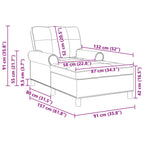 Lounge-Liege mit Kissen Creme 91 x 157 x 91 cm Stoff