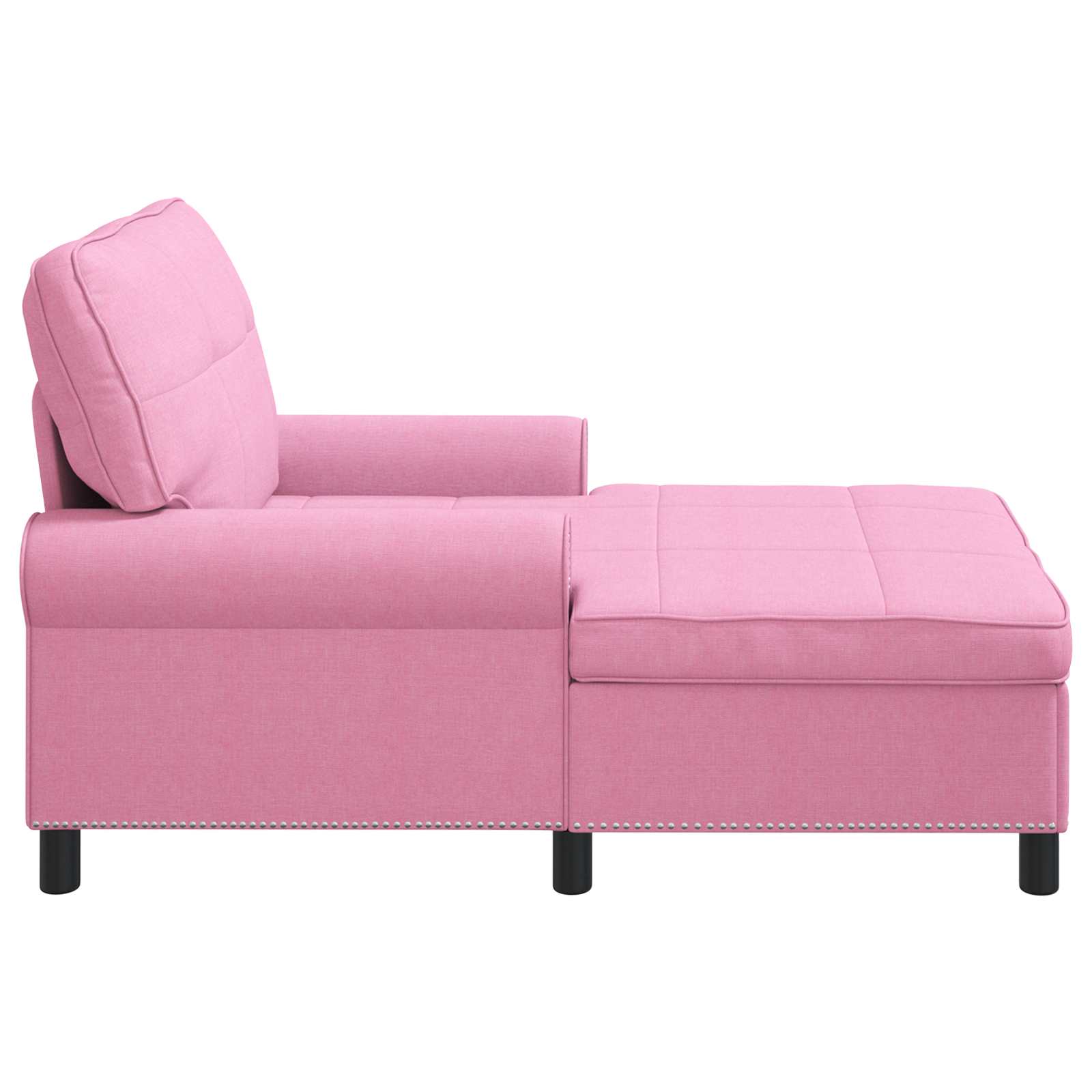 Lounge-Liege mit Kissen Rosa 91 x 157 x 91 cm Stoff