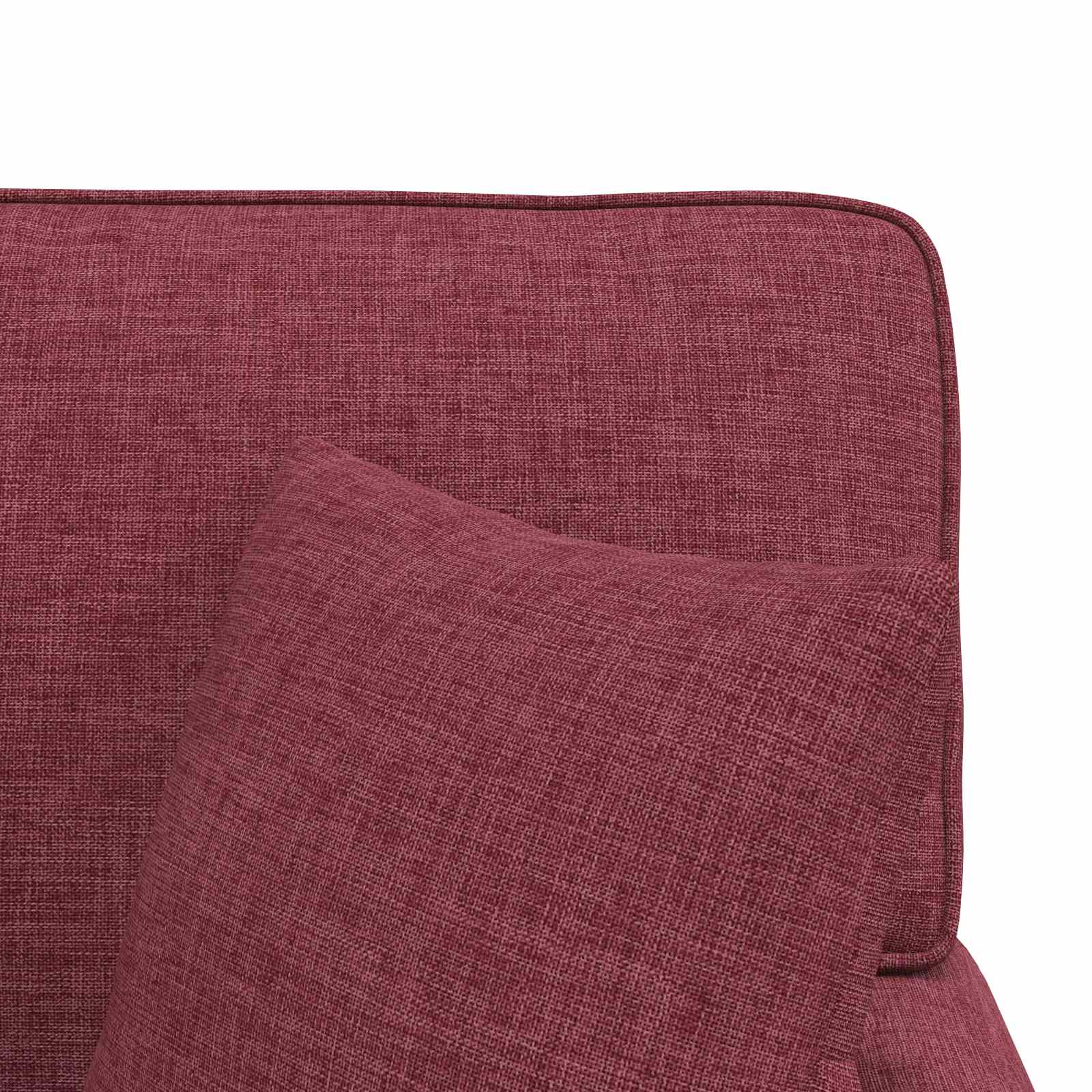 Chaise Lounge mit Rock mit Kissen 3 pcs Weinrot Stoff