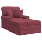 Chaise Lounge mit Rock mit Kissen 3 pcs Weinrot Stoff