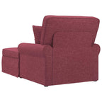Chaise Lounge mit Rock mit Kissen 3 pcs Weinrot Stoff