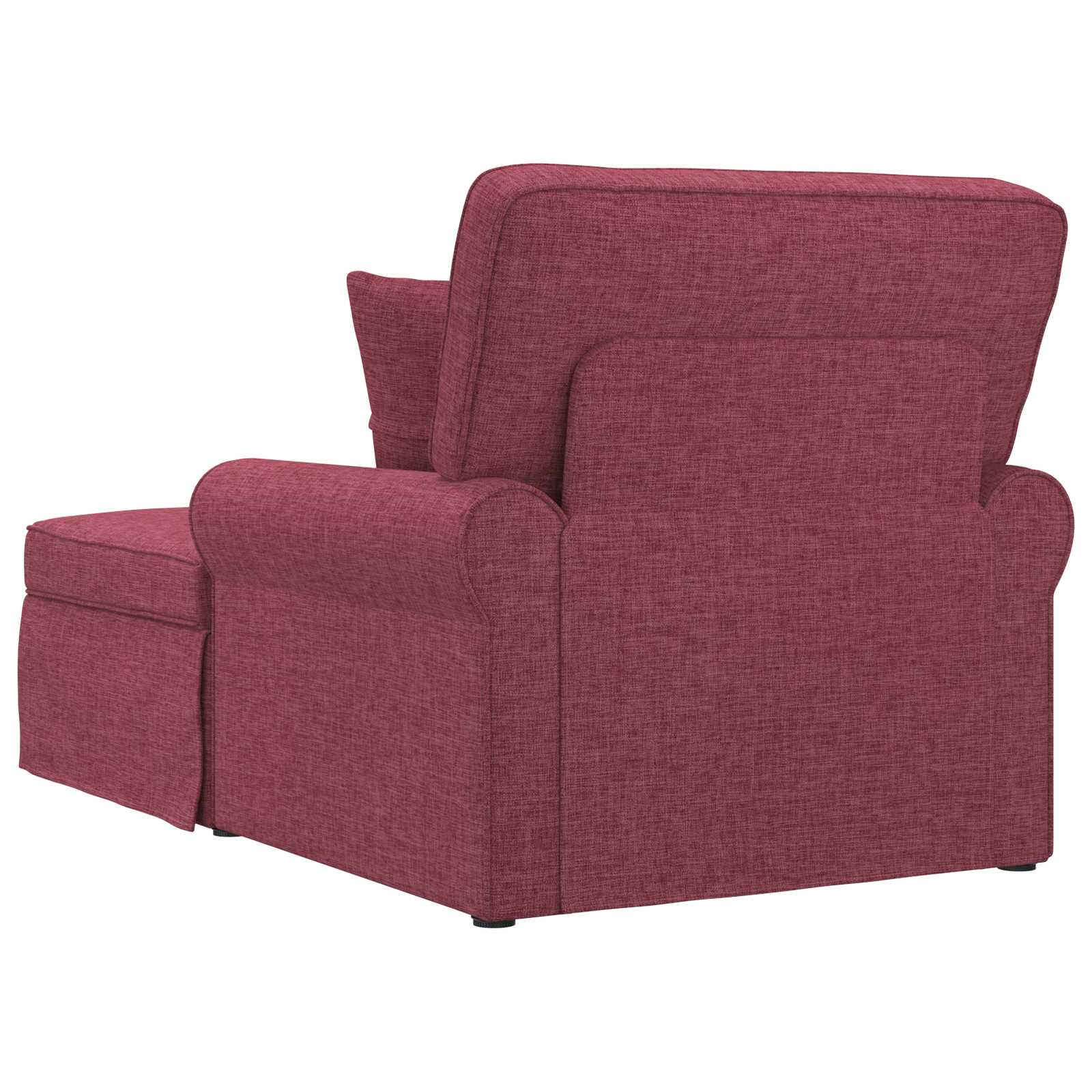 Chaise Lounge mit Rock mit Kissen 3 pcs Weinrot Stoff
