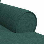 Chaise Lounge mit Rock mit Kissen 3 pcs Dunkelgrün Stoff