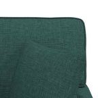 Chaise Lounge mit Rock mit Kissen 3 pcs Dunkelgrün Stoff