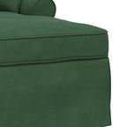 Chaise Lounge mit Rock mit Kissen 3 pcs Dschungelgrün Cordstoff