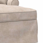 Chaise Lounge mit Rock mit Kissen Beige 157 x 91 x 91 cm ARES