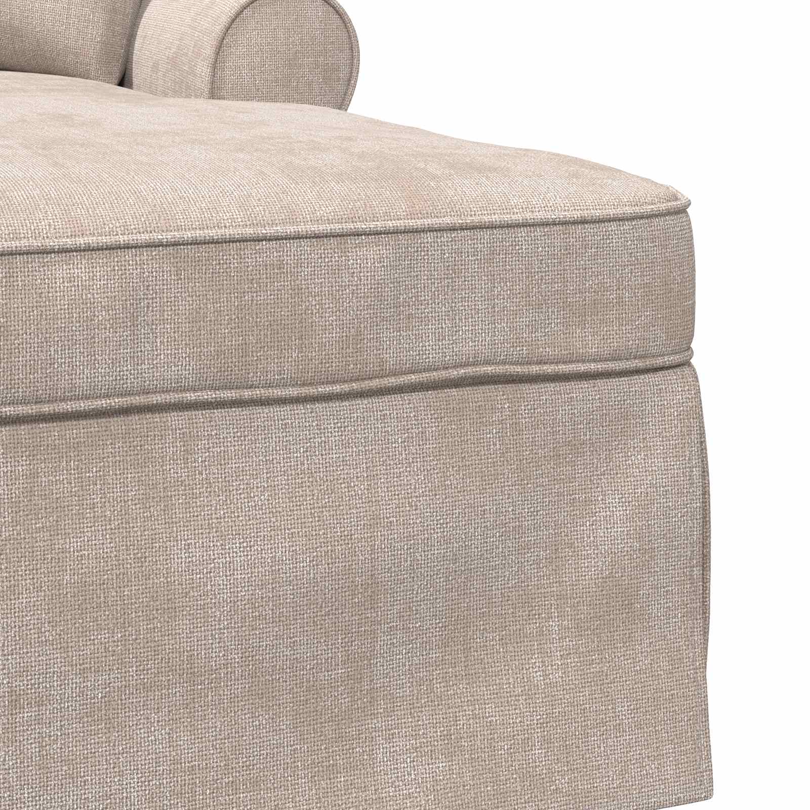 Chaise Lounge mit Rock mit Kissen Beige 157 x 91 x 91 cm ARES
