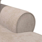 Chaise Lounge mit Rock mit Kissen Beige 157 x 91 x 91 cm ARES