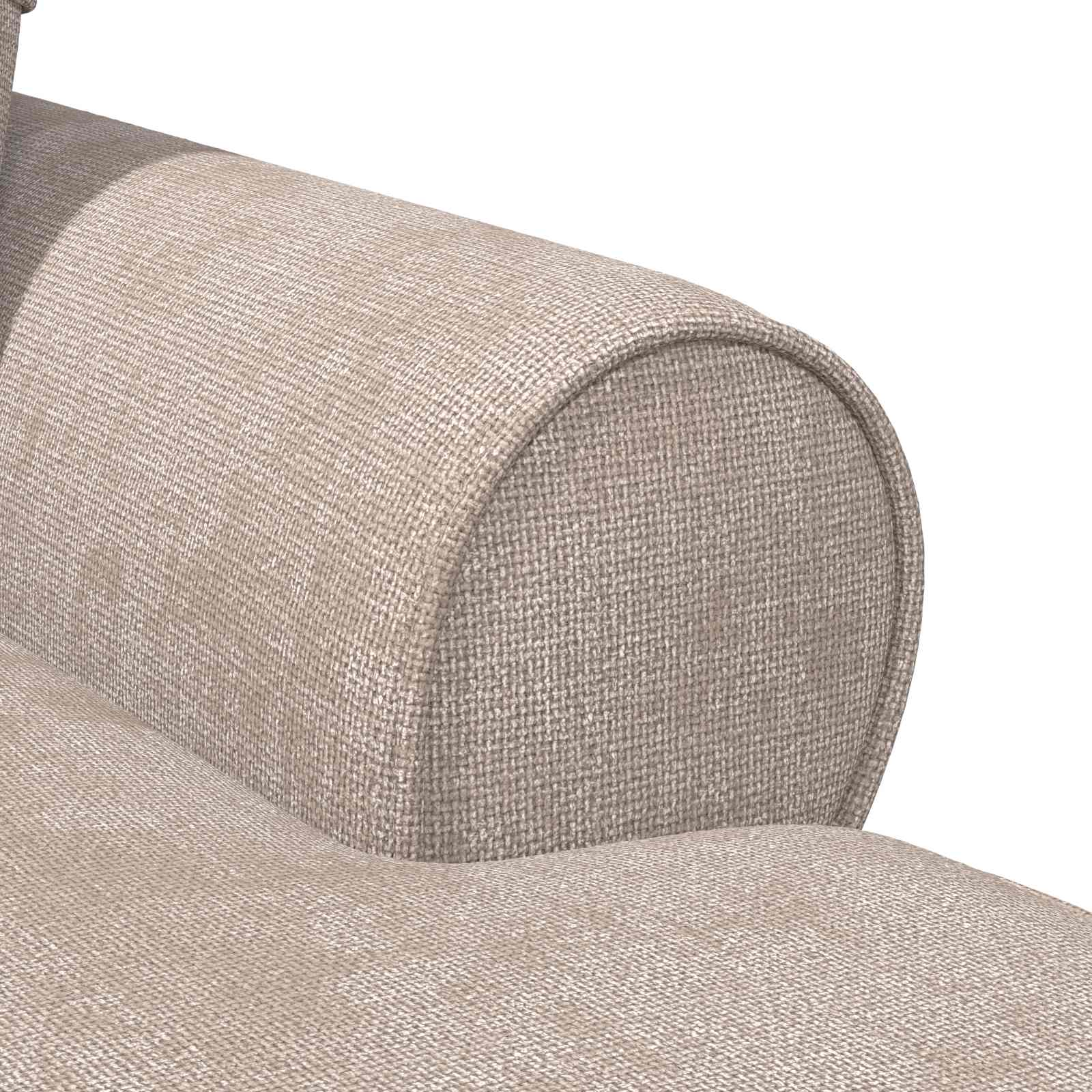 Chaise Lounge mit Rock mit Kissen Beige 157 x 91 x 91 cm ARES