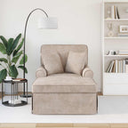 Chaise Lounge mit Rock mit Kissen Beige 157 x 91 x 91 cm ARES