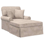 Chaise Lounge mit Rock mit Kissen Beige 157 x 91 x 91 cm ARES