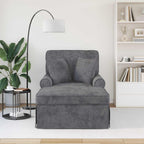 Chaise Lounge mit Rock Dunkelgrau 157 x 91 x 91 cm ARES