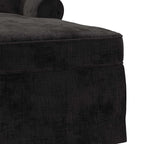 Chaise Lounge mit Rock mit Kissen Schwarz 157 x 91 x 91 cm ARES