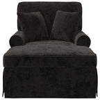Chaise Lounge mit Rock mit Kissen Schwarz 157 x 91 x 91 cm ARES