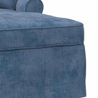 Chaise Lounge mit Rock mit Kissen Blau 157 x 91 x 91 cm ARES