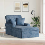 Chaise Lounge mit Rock mit Kissen Blau 157 x 91 x 91 cm ARES