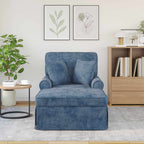 Chaise Lounge mit Rock mit Kissen Blau 157 x 91 x 91 cm ARES