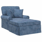 Chaise Lounge mit Rock mit Kissen Blau 157 x 91 x 91 cm ARES