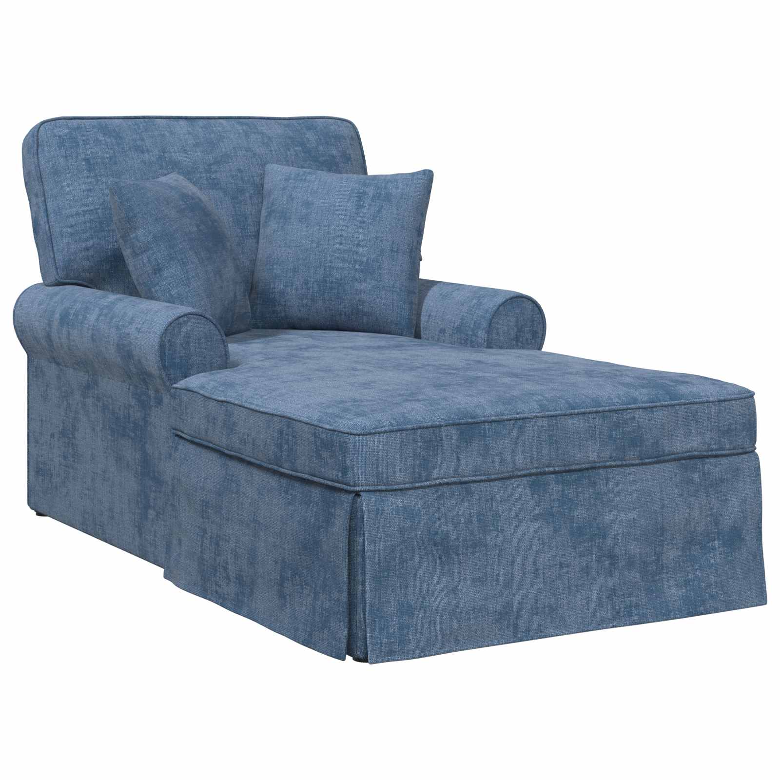 Chaise Lounge mit Rock mit Kissen Blau 157 x 91 x 91 cm ARES