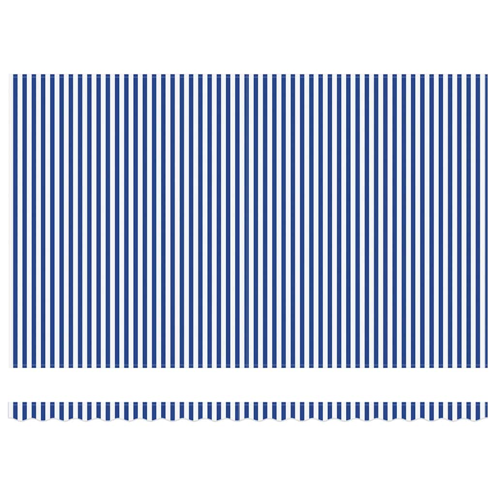 Einziehbare Markise Blau und Weiß 500 x 300 cm