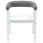Esszimmerstühle 2 pcs Weiß 54 x 57 x 73 cm Massives Gummiholz