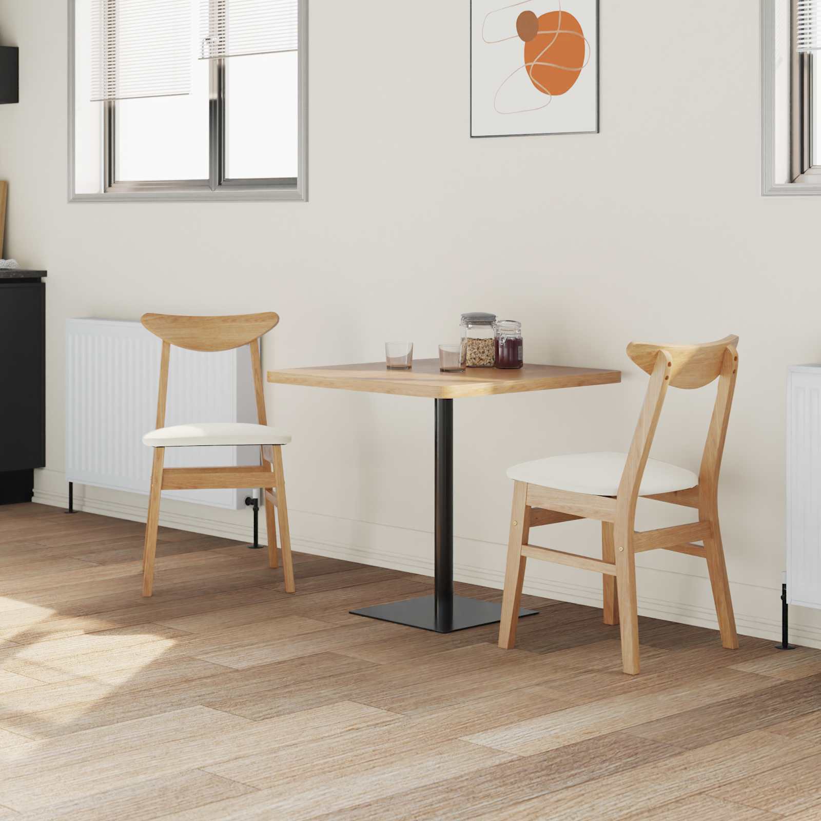 Esszimmerstühle 2 pcs Natur 42 x 47.5 x 81 cm