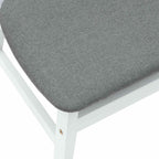 Esszimmerstühle 2 pcs Weiß 42 x 47.5 x 81 cm Massives Gummiholz