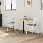 Esszimmerstühle 2 pcs Weiß 42 x 47.5 x 81 cm Massives Gummiholz