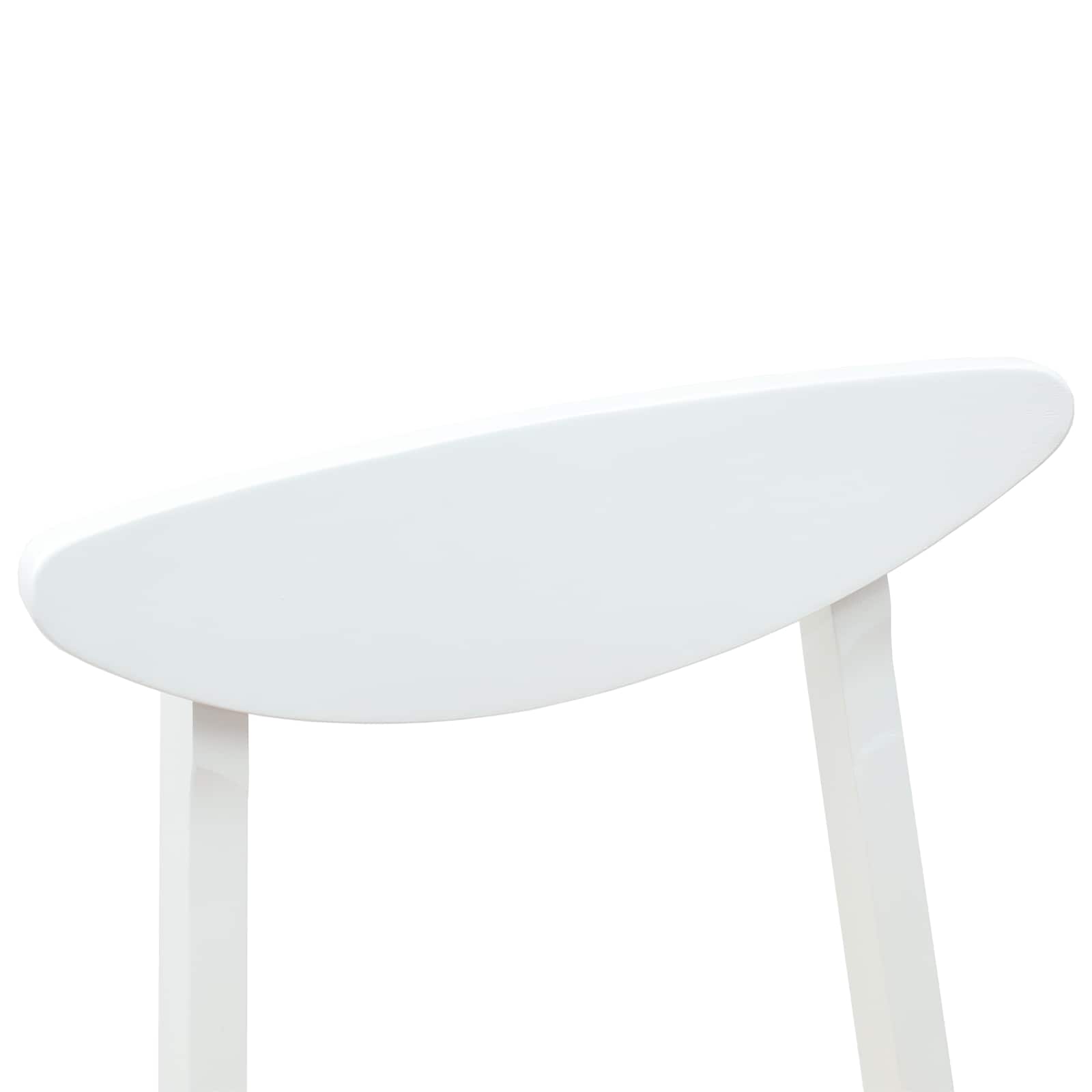 Esszimmerstühle 2 pcs Weiß 42 x 47.5 x 81 cm Massives Gummiholz
