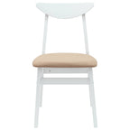 Esszimmerstühle 2 pcs Weiß 42 x 47.5 x 81 cm Massives Gummiholz
