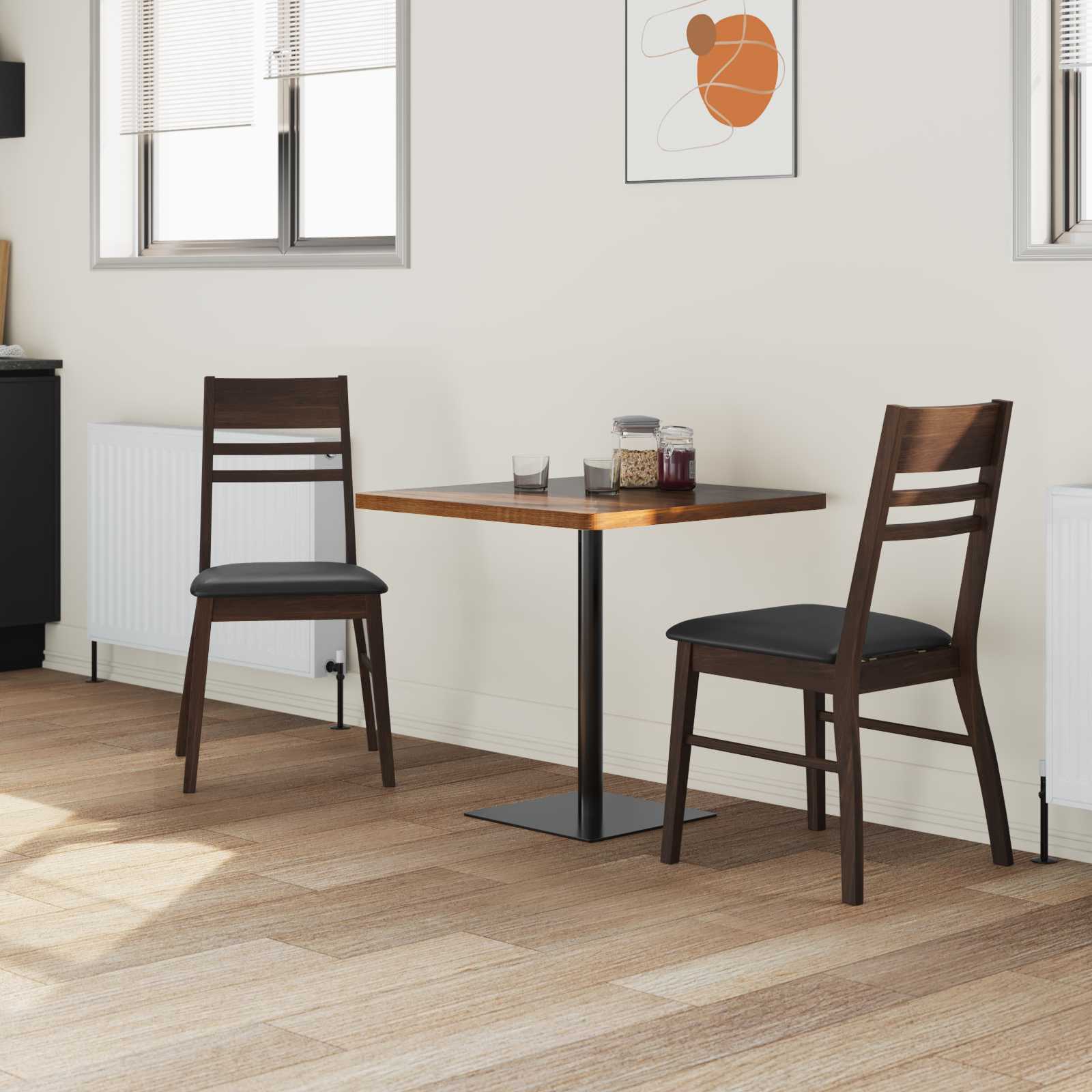 Esszimmerstühle 2 pcs Hellbraun 43 x 54 x 89 cm