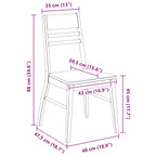 Esszimmerstühle 2 pcs Hellbraun 43 x 54 x 89 cm