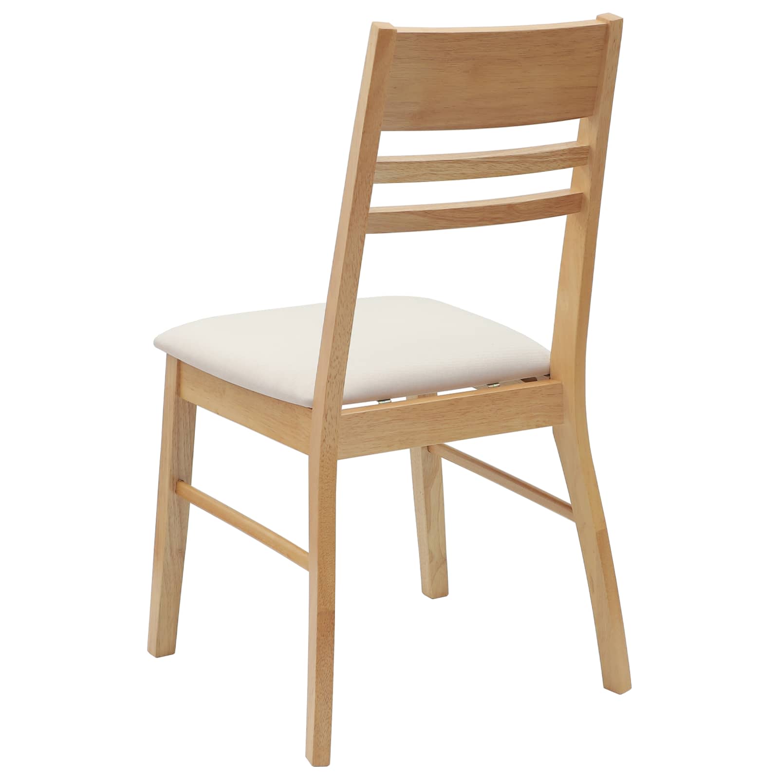 Esszimmerstühle 2 pcs Natur 43 x 54 x 89 cm Massives Gummiholz