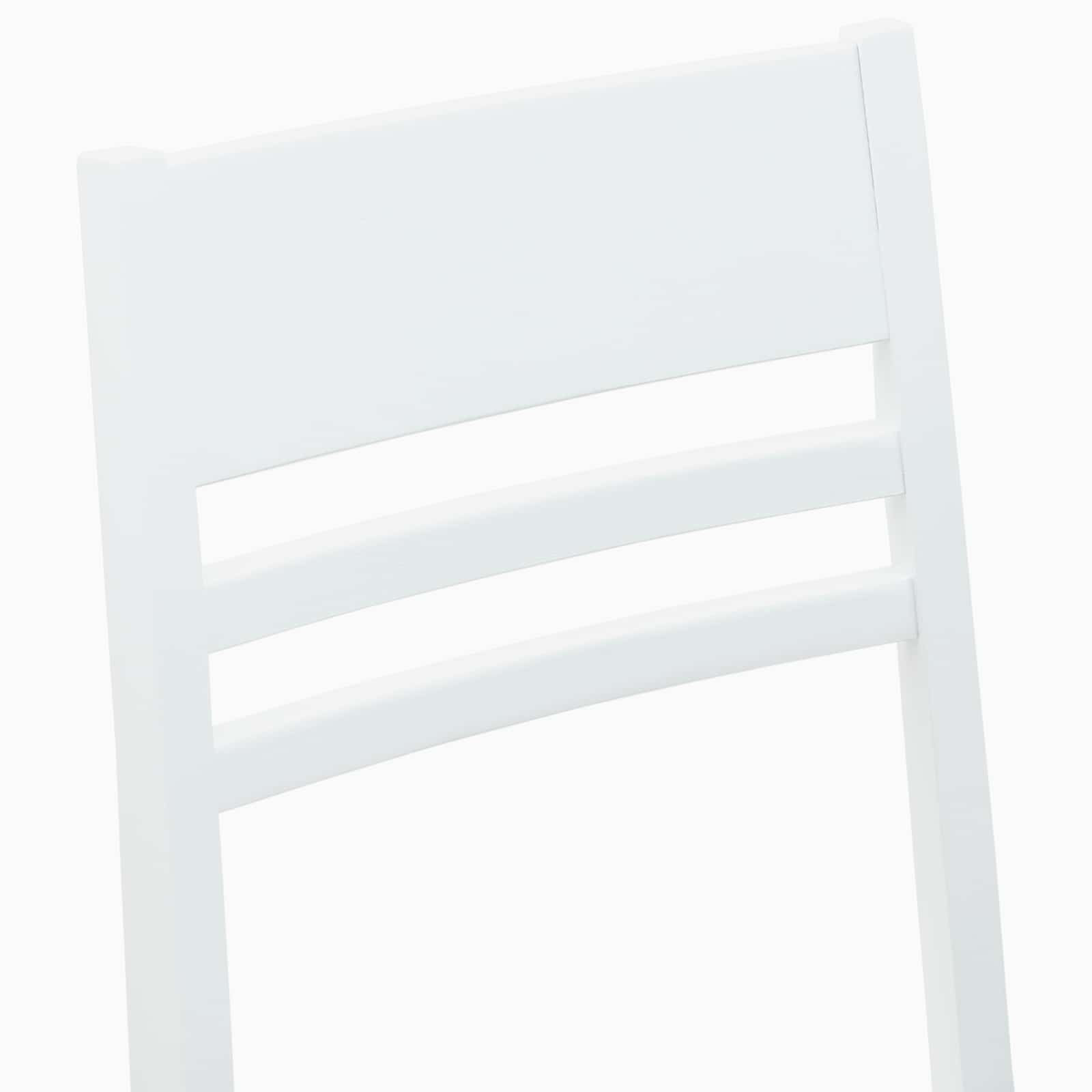 Esszimmerstühle 2 pcs Weiß 43 x 54 x 89 cm Massives Gummiholz