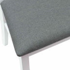 Esszimmerstühle 2 pcs Weiß 50 x 52,5 x 91 cm Massives Gummiholz
