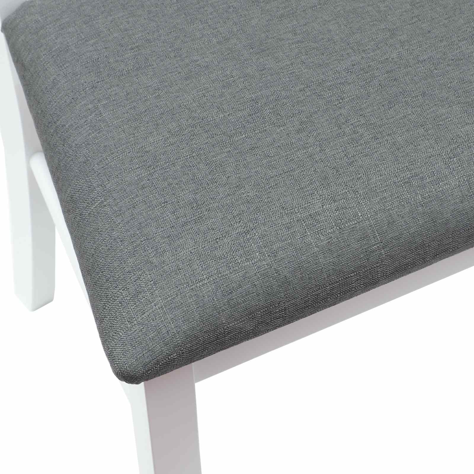Esszimmerstühle 2 pcs Weiß 50 x 52,5 x 91 cm Massives Gummiholz