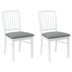 Esszimmerstühle 2 pcs Weiß 50 x 52,5 x 91 cm Massives Gummiholz