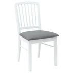Esszimmerstühle 2 pcs Weiß 50 x 52,5 x 91 cm Massives Gummiholz