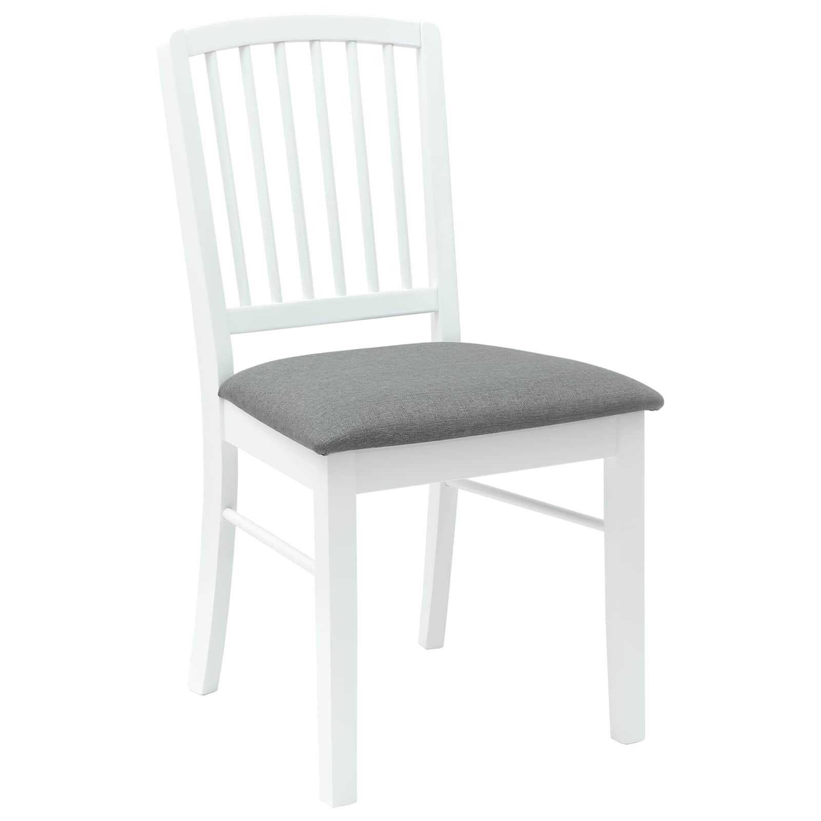 Esszimmerstühle 2 pcs Weiß 50 x 52,5 x 91 cm Massives Gummiholz