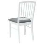 Esszimmerstühle 2 pcs Weiß 50 x 52,5 x 91 cm Massives Gummiholz