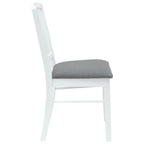Esszimmerstühle 2 pcs Weiß 50 x 52,5 x 91 cm Massives Gummiholz
