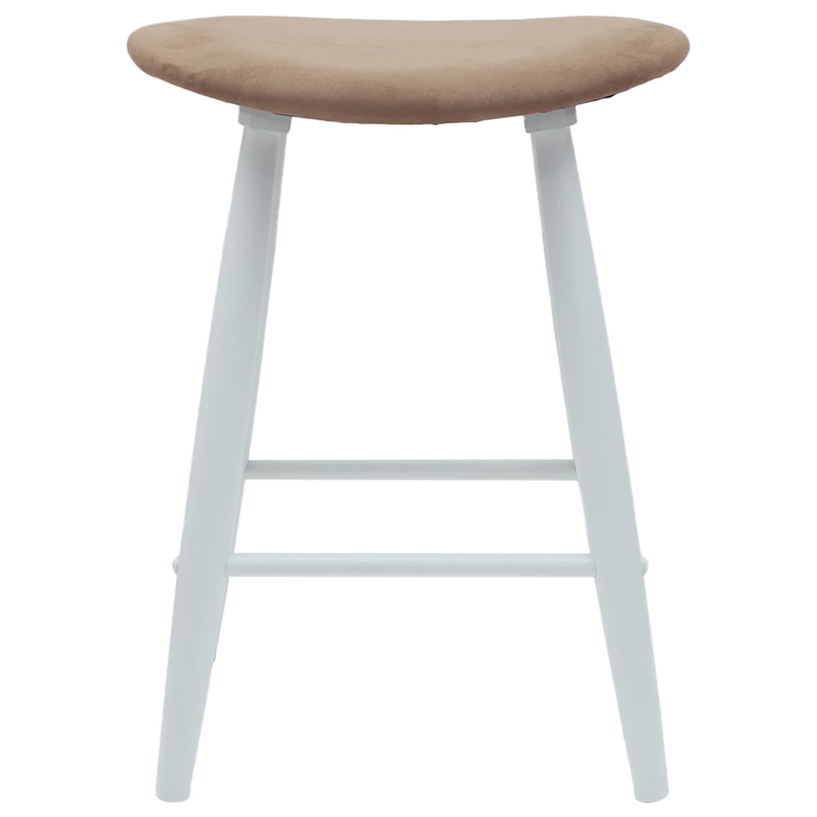 Esszimmerstühle 2 pcs Weiß 46 x 37 x 63 cm Massives Gummiholz