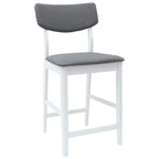 Esszimmerstühle 2 pcs Weiß 48 x 49 x 95 cm Massives Gummiholz