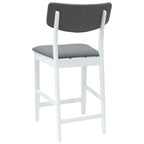 Esszimmerstühle 2 pcs Weiß 48 x 49 x 95 cm Massives Gummiholz