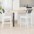 Esszimmerstühle 2 pcs Weiß 48 x 49 x 95 cm Massives Gummiholz