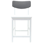 Esszimmerstühle 2 pcs Weiß 48 x 49 x 95 cm Massives Gummiholz